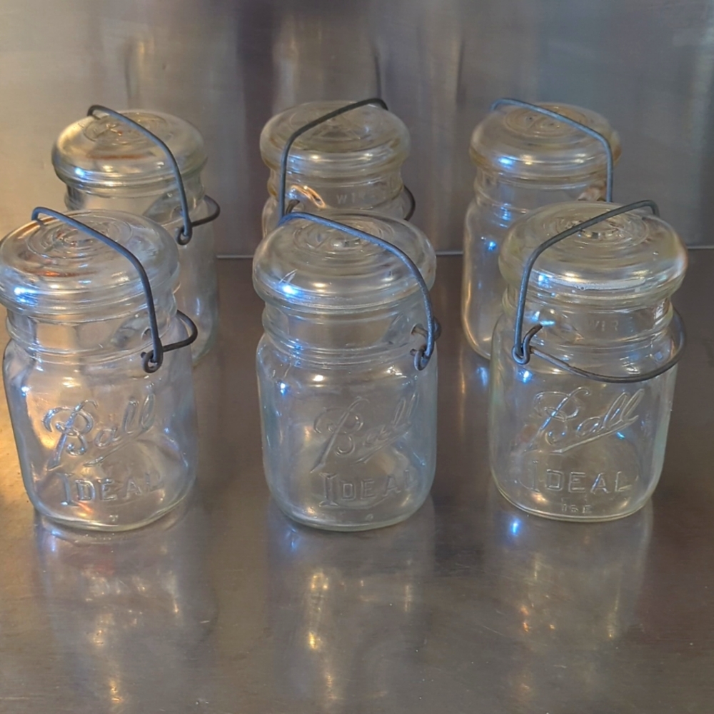 6 Vintage Ball Jars